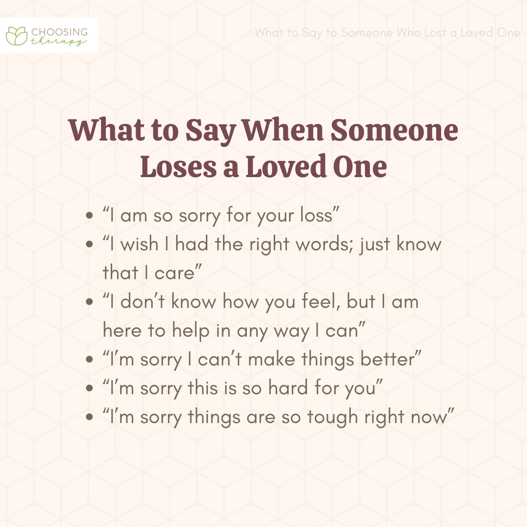 What to Say to Someone Who Lost a Loved One